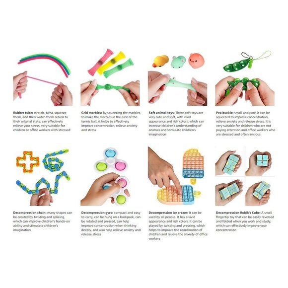 New Pop It Fidget Purse Popsicle Shoulder Bag with Sensory Fidget Toys - Picture 9 of 9